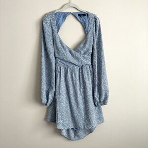 Lulu's Blue Backless Dress